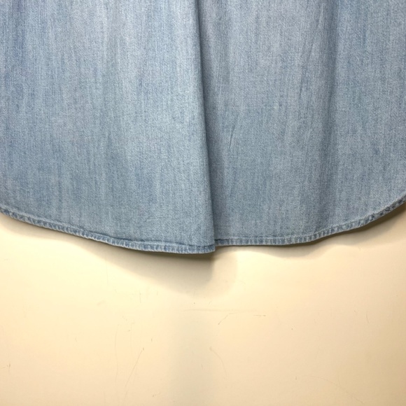 Denim Maternity Top Long Sleeve 100% Cotton Old Navy Size S - Picture 5 of 15